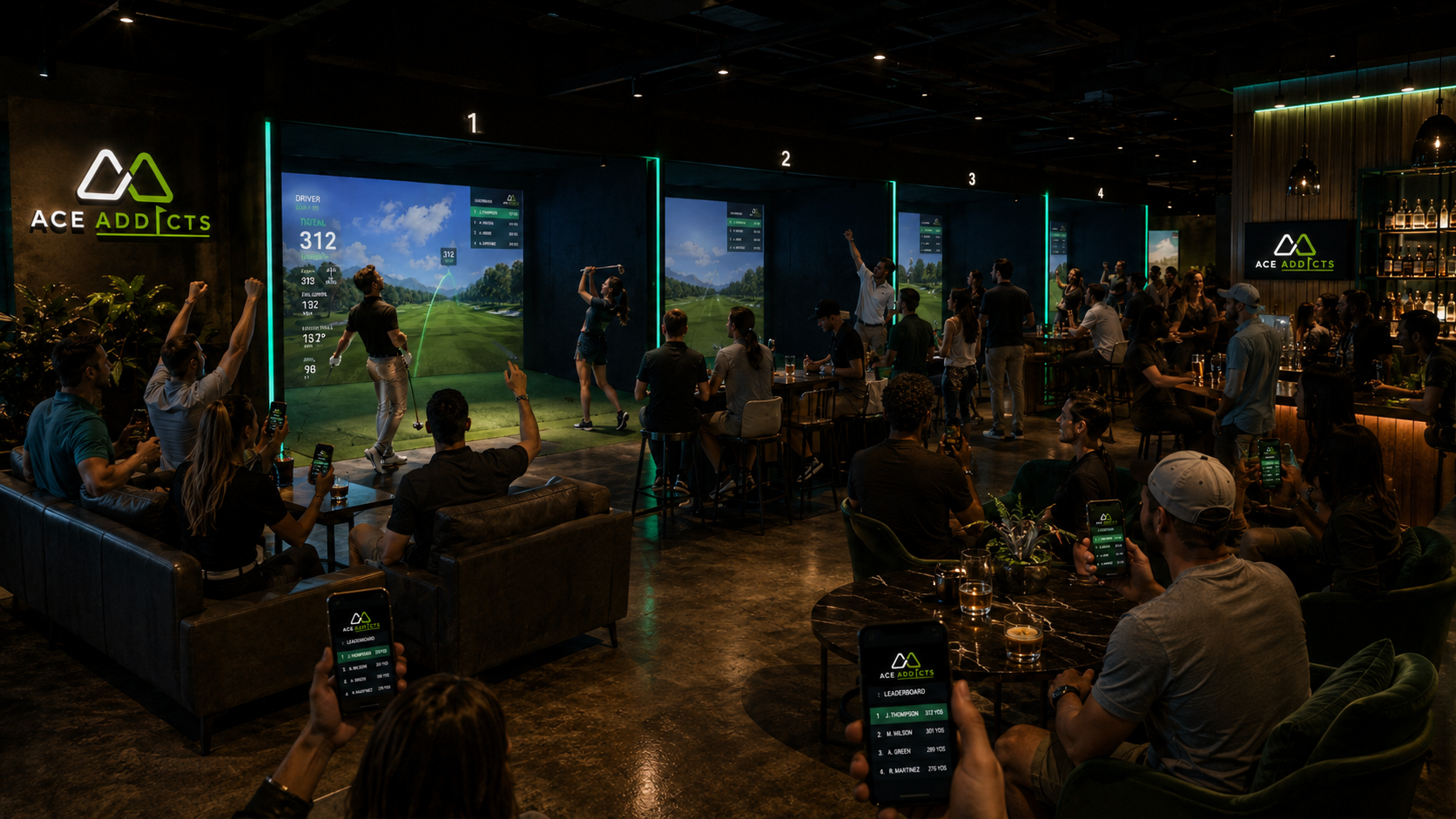 Busy Ace Addicts simulation venue